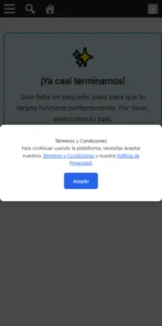 Antes de configurar tu tarjeta en Profesionista.Click, necesitas aceptar los términos.