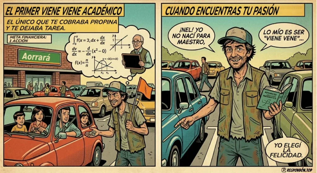 Un viene viene de edad avanzada sentado en una media barda, sonriendo, con un libro de matemáticas y su bandera naranja.