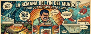 Collage estilo cómic retro sobre mala suerte o coincidencia