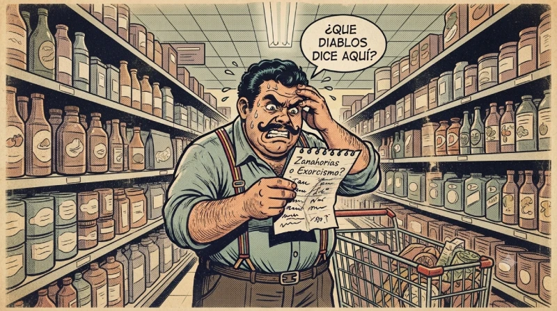Vámos de De Compras y veamos como se enoja al no entender su propia letra en la lista