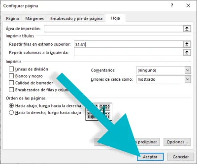 Imprimir Encabezados en Excel 2016 en Cada P&aacute;gina 06