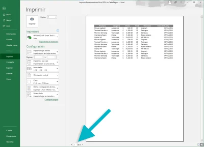 Imprimir Encabezados en Excel 2016 en Cada P&aacute;gina 07